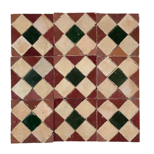 Zellige hvid mosaik 10x10 cm