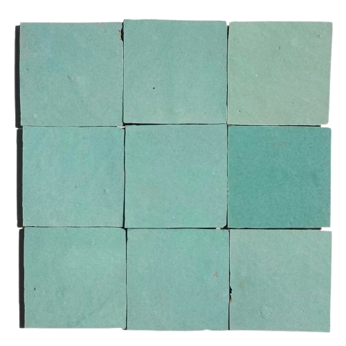 Zellige 10x10cm, Celadon